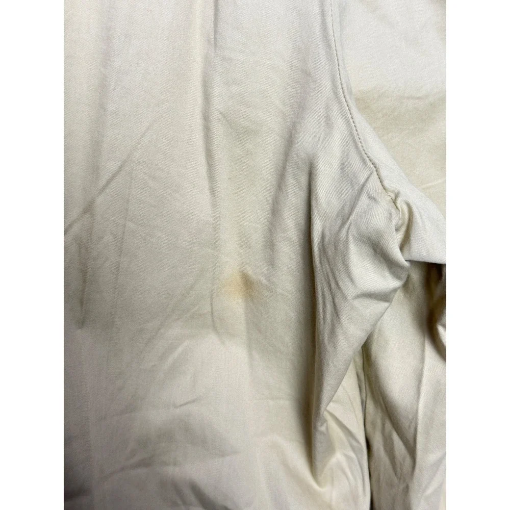 Neiman Marcus Mens 36 Pleated Cotton Trousers Tan Khaki Italy Dress Pants